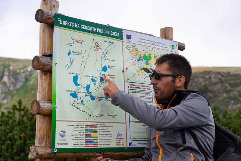 Our guide explaining the route