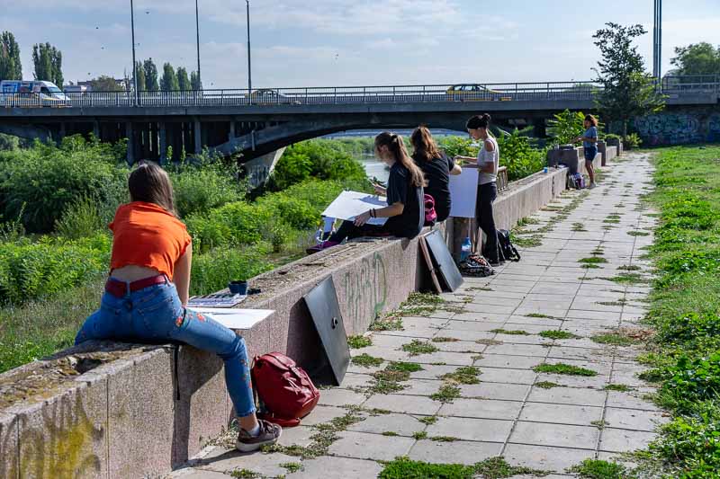 Art Students along the Maritsa River