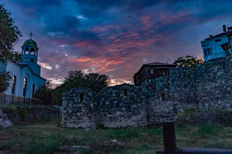 Fortress of Sozopol at Sunset