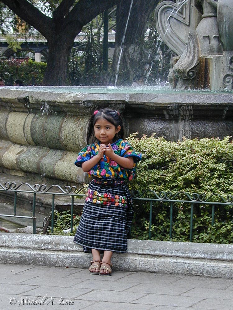 Children at the Plaza Mayor Fountain